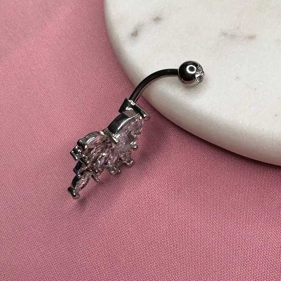 Silver Belly Button Ring - Picture 4 of 8